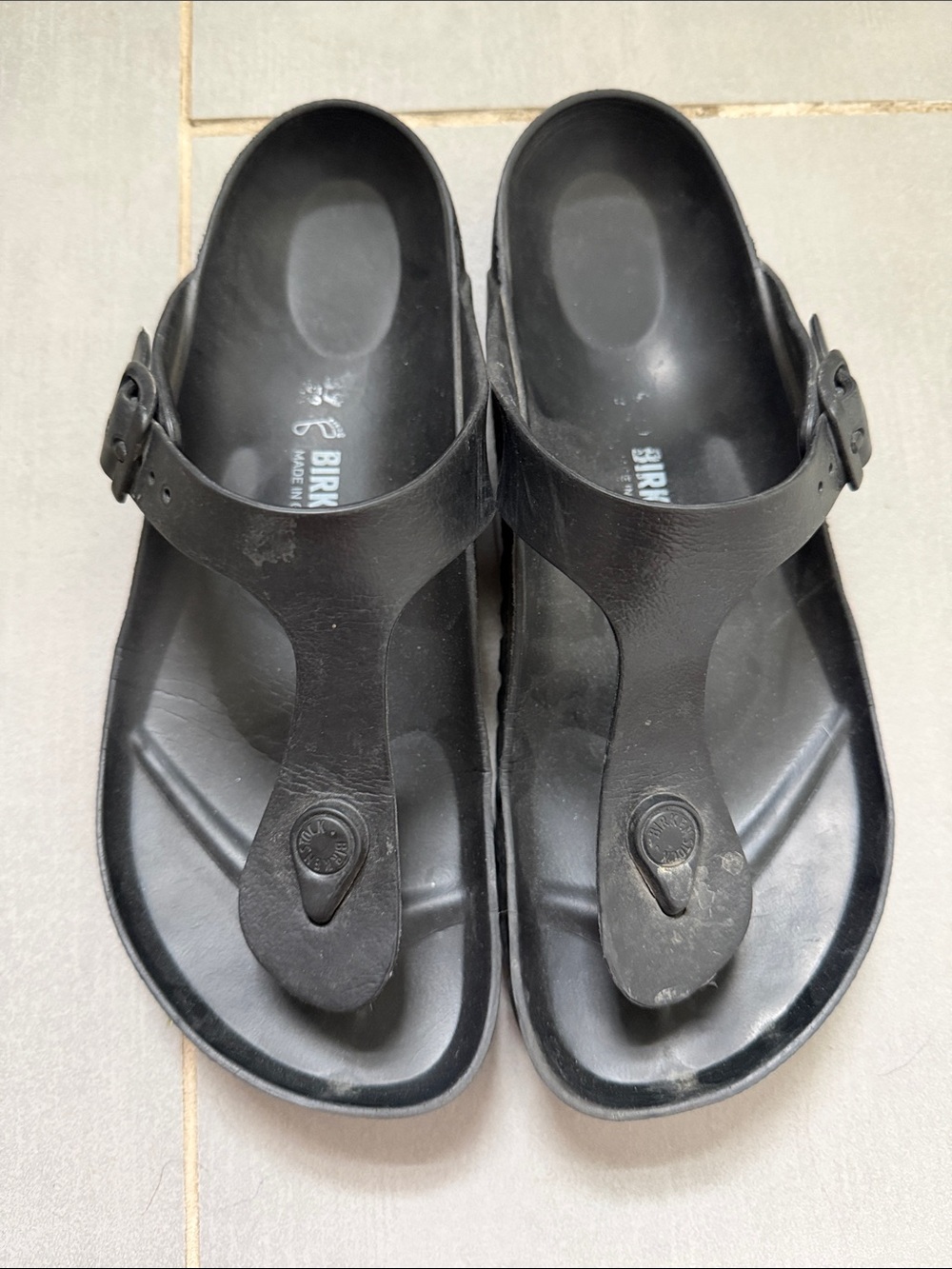 Birkenstock Black Women's Tanga EVA Thong Sandals